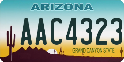 AZ license plate AAC4323