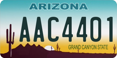 AZ license plate AAC4401