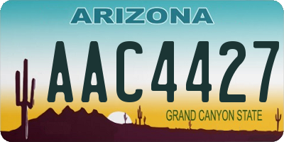 AZ license plate AAC4427