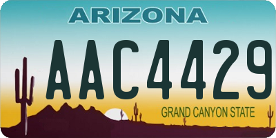 AZ license plate AAC4429