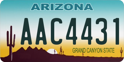 AZ license plate AAC4431