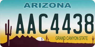 AZ license plate AAC4438