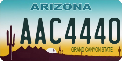 AZ license plate AAC4440
