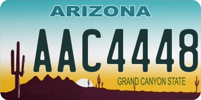 AZ license plate AAC4448