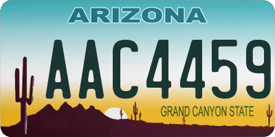 AZ license plate AAC4459