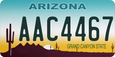 AZ license plate AAC4467