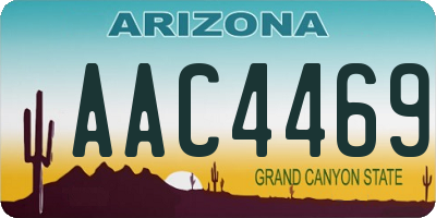 AZ license plate AAC4469