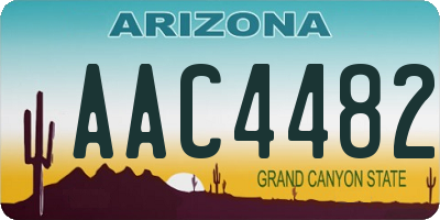 AZ license plate AAC4482