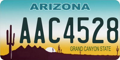 AZ license plate AAC4528