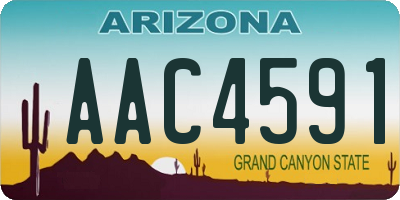 AZ license plate AAC4591