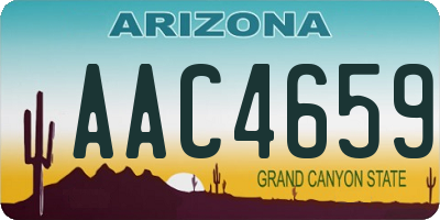 AZ license plate AAC4659