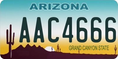 AZ license plate AAC4666