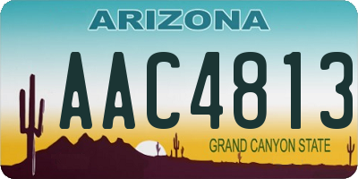 AZ license plate AAC4813