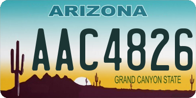 AZ license plate AAC4826