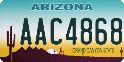 AZ license plate AAC4868