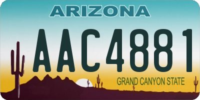 AZ license plate AAC4881
