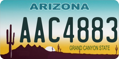 AZ license plate AAC4883