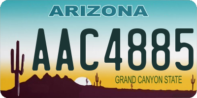 AZ license plate AAC4885