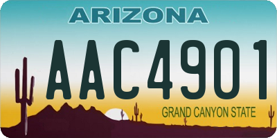 AZ license plate AAC4901