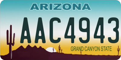 AZ license plate AAC4943