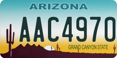 AZ license plate AAC4970