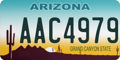 AZ license plate AAC4979