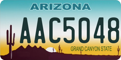 AZ license plate AAC5048