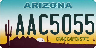 AZ license plate AAC5055