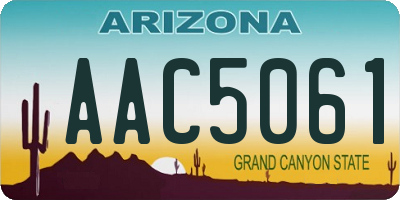 AZ license plate AAC5061