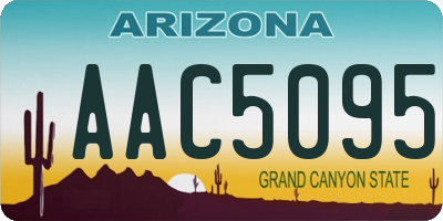 AZ license plate AAC5095