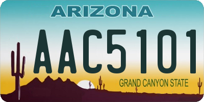 AZ license plate AAC5101