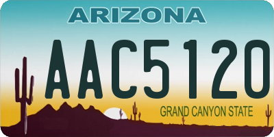 AZ license plate AAC5120