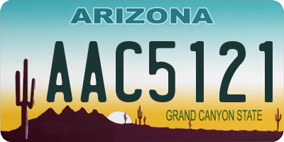 AZ license plate AAC5121