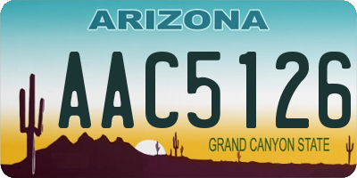 AZ license plate AAC5126