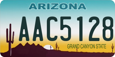 AZ license plate AAC5128