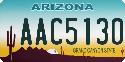 AZ license plate AAC5130