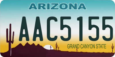 AZ license plate AAC5155