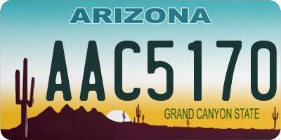 AZ license plate AAC5170