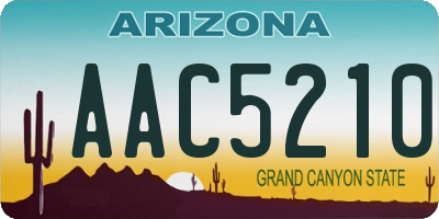 AZ license plate AAC5210