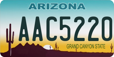 AZ license plate AAC5220