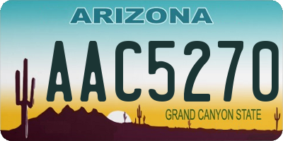 AZ license plate AAC5270