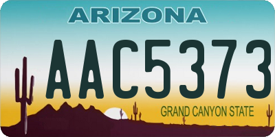 AZ license plate AAC5373