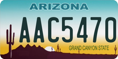 AZ license plate AAC5470