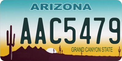 AZ license plate AAC5479
