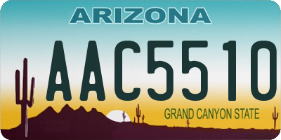 AZ license plate AAC5510