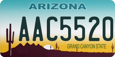 AZ license plate AAC5520