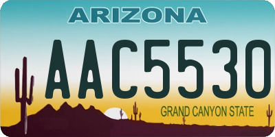 AZ license plate AAC5530