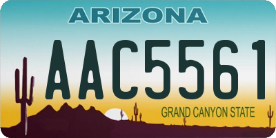 AZ license plate AAC5561