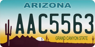 AZ license plate AAC5563