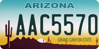 AZ license plate AAC5570